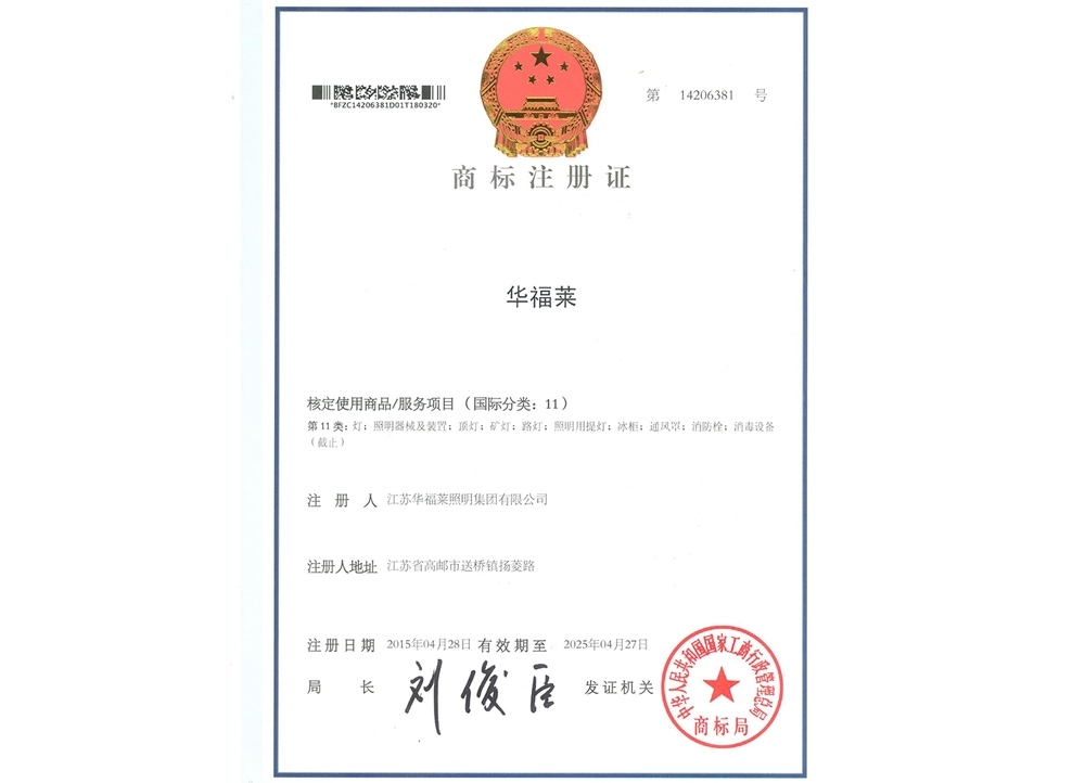 Trademark Registration Certificate